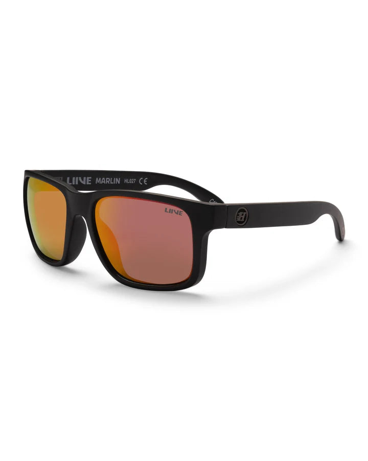 MARLIN - RED MIRROR POLARISED FLOAT MATT BLACK
