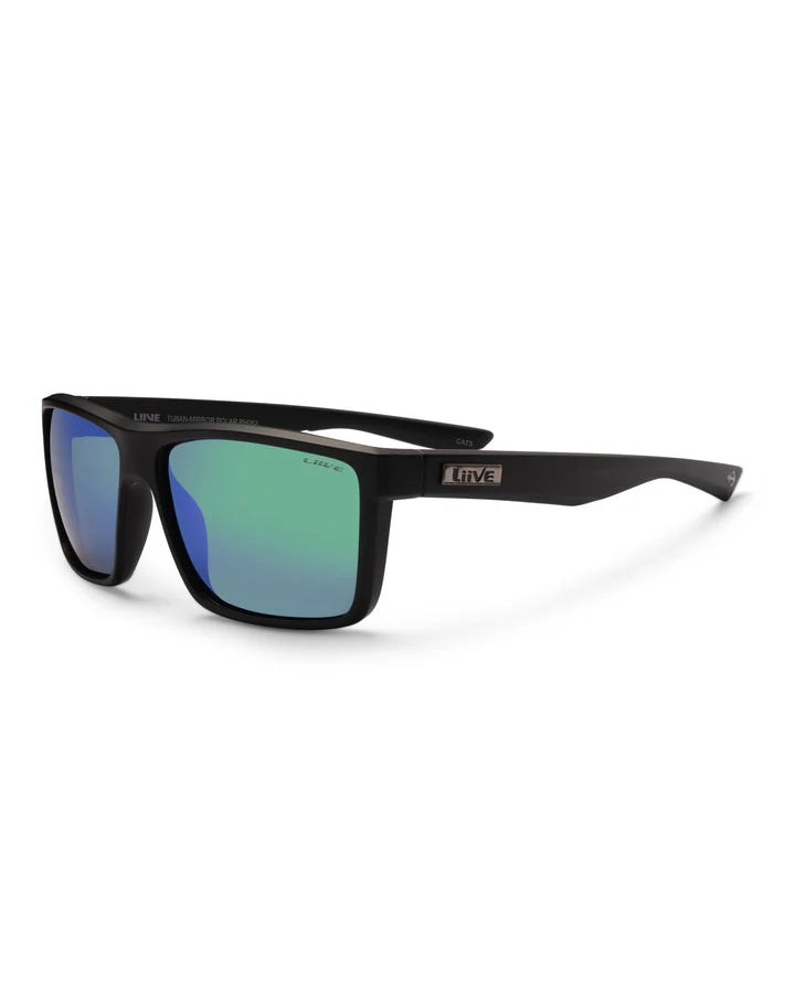 TUBAN - GREEN MIRROR POLARISED MATT BLACK