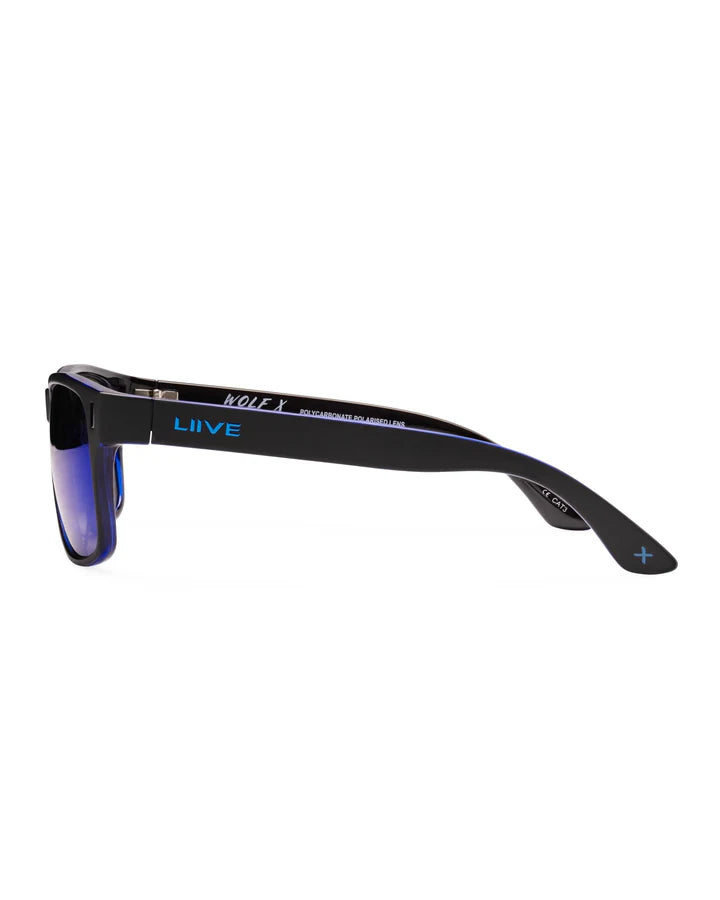 X WOLF X - BLUE MIRROR POLARISED MATT BLACK / BLUE